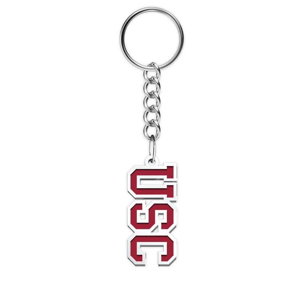 Usc Color Enamel Block Key Chain