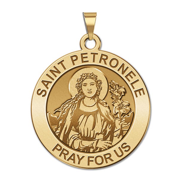 Saint Petronelle Round Religious Medal