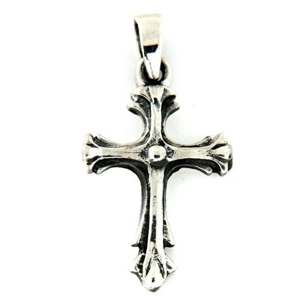 Sterling Silver Center-Boss Cross Pendant