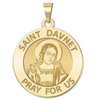 Saint Davnet Round Religious Medal