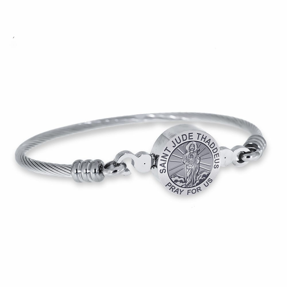 Saint Jude Thaddeus Bangle Bracelet