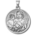 Saint Joseph Round Relief Religious Medal