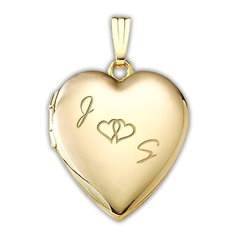 14K Gold-Filled Together Forever Heart Photo Locket