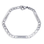 Men's Figaro Personalized Name ID Bracelet