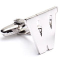Genuine Sterling Silver Letter "W" Cufflinks