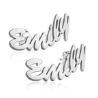 Pair of Script Name Earrings