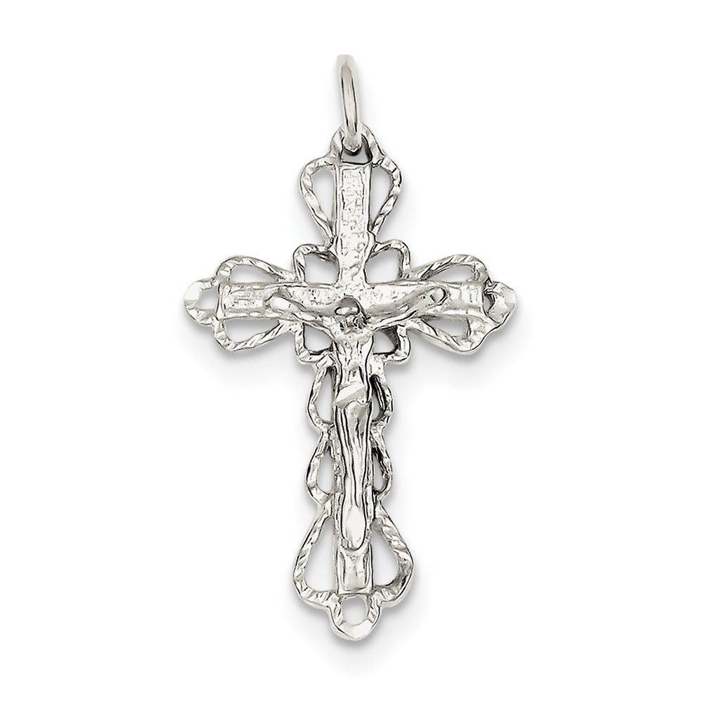 Sterling Silver Openwork Crucifix Pendant
