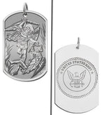 Saint Michael Navy Dog Tag Medal