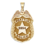 Personalized Seattle Police Badge with Your Badge Number