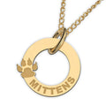 Personalized Circle Disc with Cat Paw & Name