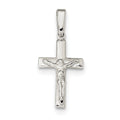 Sterling Silver Polished And Textured Crucifix Pendant