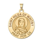 Saint Hilda Of Whitby Round Religious Medal