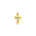 14K Two-Tone Crucifix Pendant