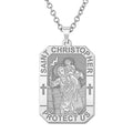 Saint Christopher Rectangular Tag Religious Medal