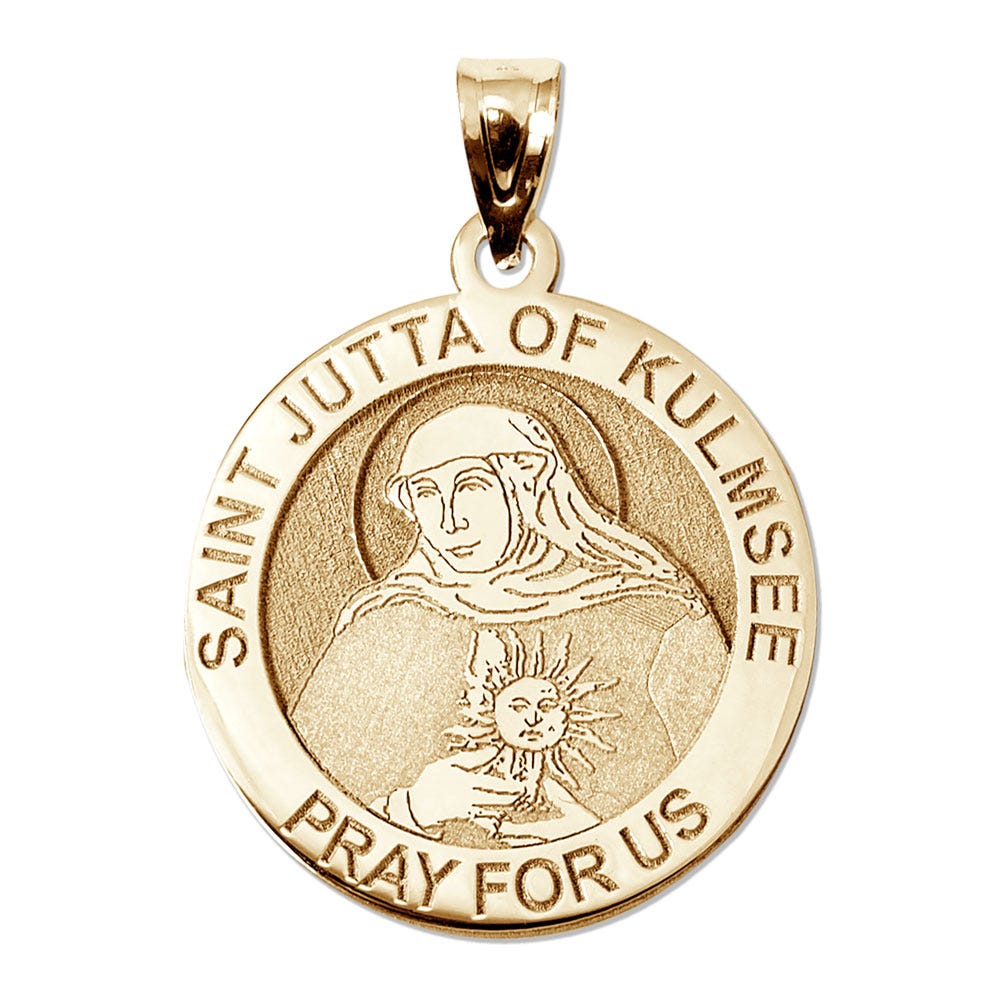 Saint Jutta of Kulmsee Round Religious Medal