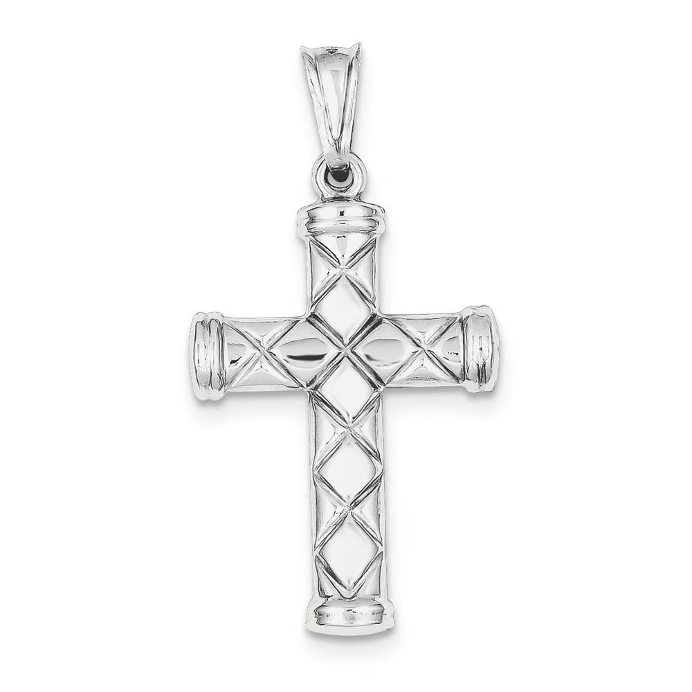 Sterling Silver Hollow Latin Cross Pendant