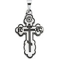 14K White Gold Orthodox Cross