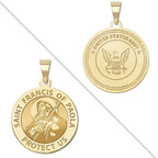 Saint Francis Of Paola Doublesided Navy Medal