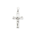 White Gold Arched-Bail Crucifix Pendant