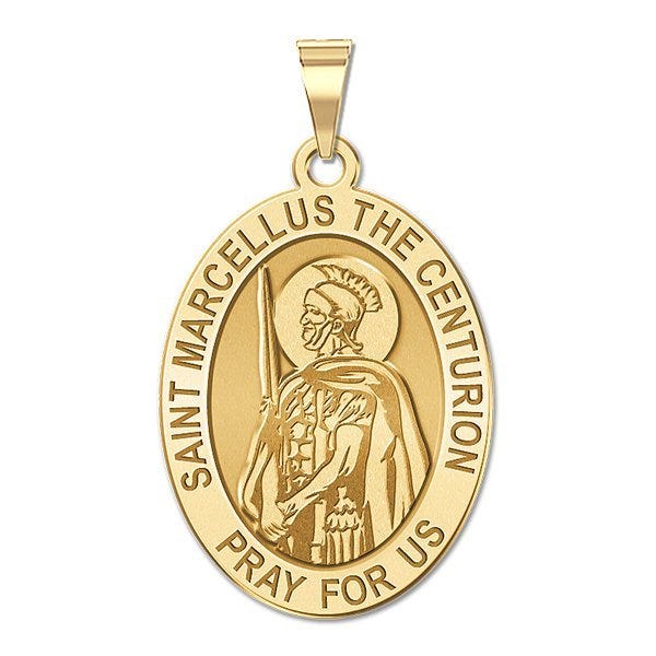 Saint Marcellus the Centurion Oval Religious Medal
