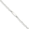 Custom Engraved Sterling Silver Children's Heart Link ID Bracelet