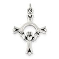 Antiqued Claddagh Cross Charm