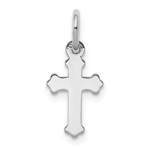 14K White Gold Mini Cross Charm