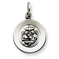Baptism Antiqued Round Charm