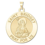 Saint Bridget Of Sweden Round Religious Medal