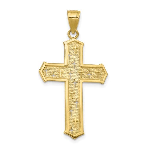 10K Gold Plated Passion Cross Pendant
