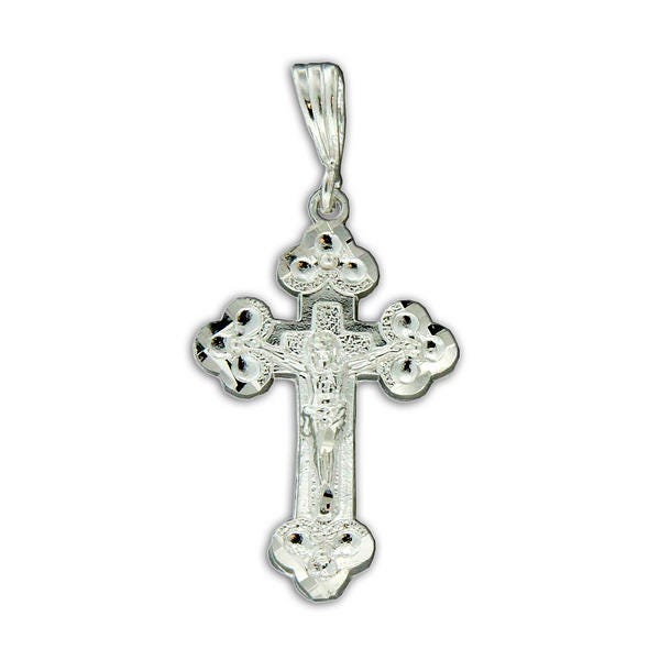 Trefoil-Tips Crucifix Pendant