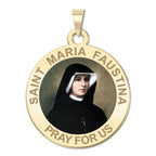Saint Maria Faustina Round Color Religious Medal