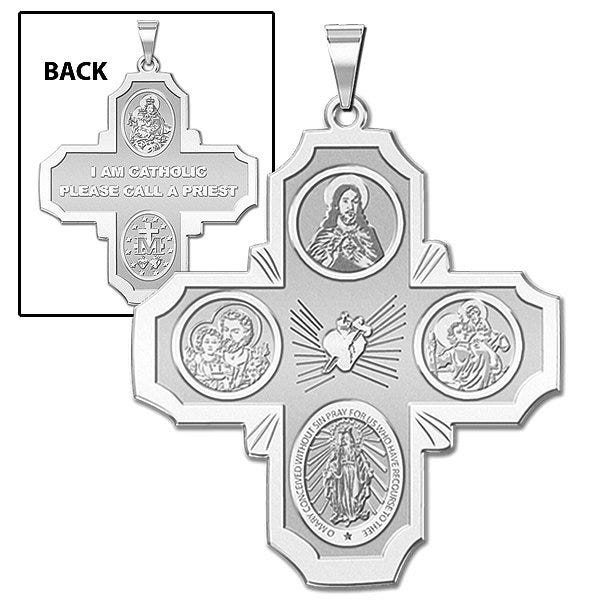 4 Way Cross Religious Medal