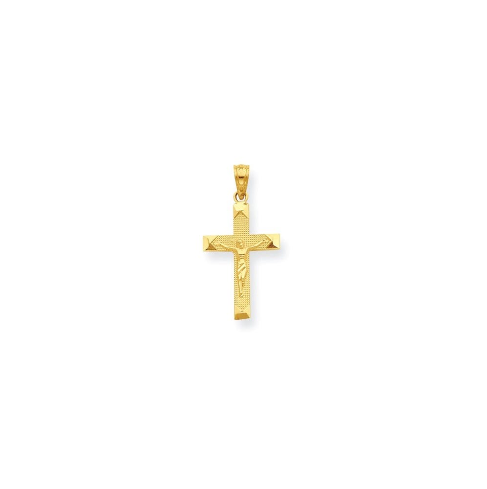 Beveled Tipped Crucifix Pendant