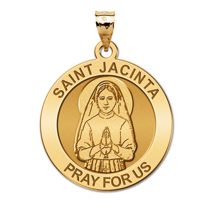 Saint Jacinta Round Religious Medal
