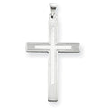 14K White Gold Wide-Bar Cross Charm