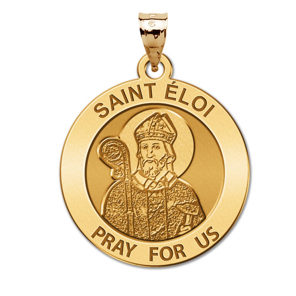 Saint Eloi Round Religious Medal
