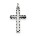 Sterling Silver Antiqued Cross Charm