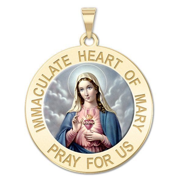 Immaculate Heart Of Mary Color Religious Medal