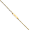 Custom Engraved 14K Gold Women's Figaro Link ID Bracelet