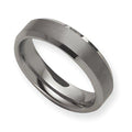 Tungsten Beveled Edge Approx. 0.24 Inch Brushed and Polished Wedding Band