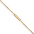 Custom Engraved 14K Gold Children's Anchor Link ID Bracelet