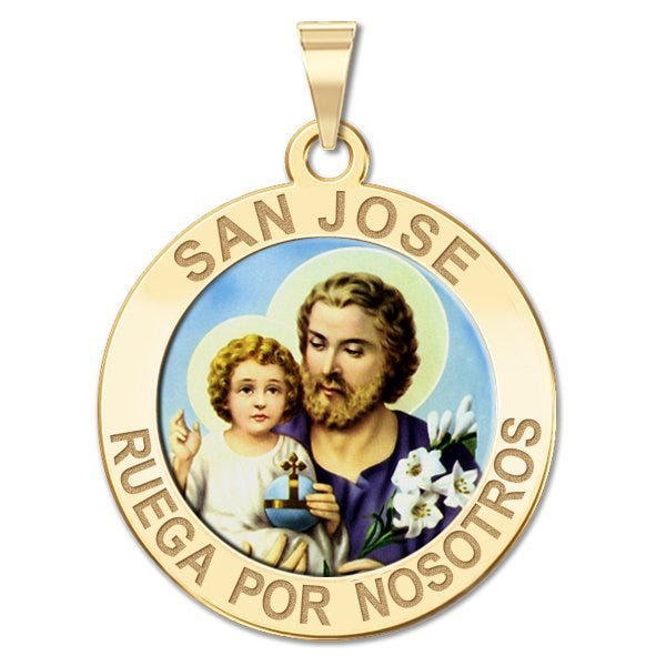 San Jose Round Religious Color Medal