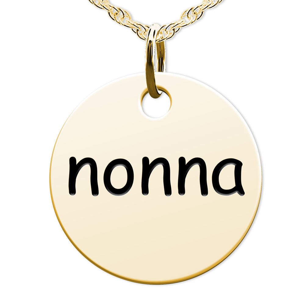 Nonna Round Disc Charm