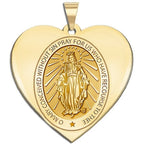 Miraculous Medal Heart Shaped