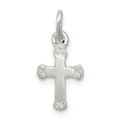 Polished Budded-Tip Cross Charm