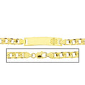 Solid 14K Yellow Gold Women's Curb Link Medical ID Bracelet