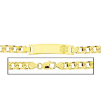Solid 14K Yellow Gold Women's Curb Link Medical ID Bracelet