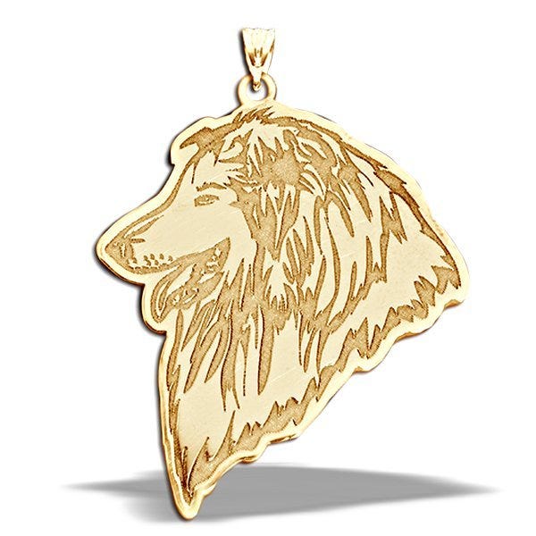 Collie Dog Portrait Charm or Pendant