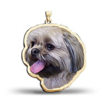 Shih Tzu Dog Portrait Charm or Pendant